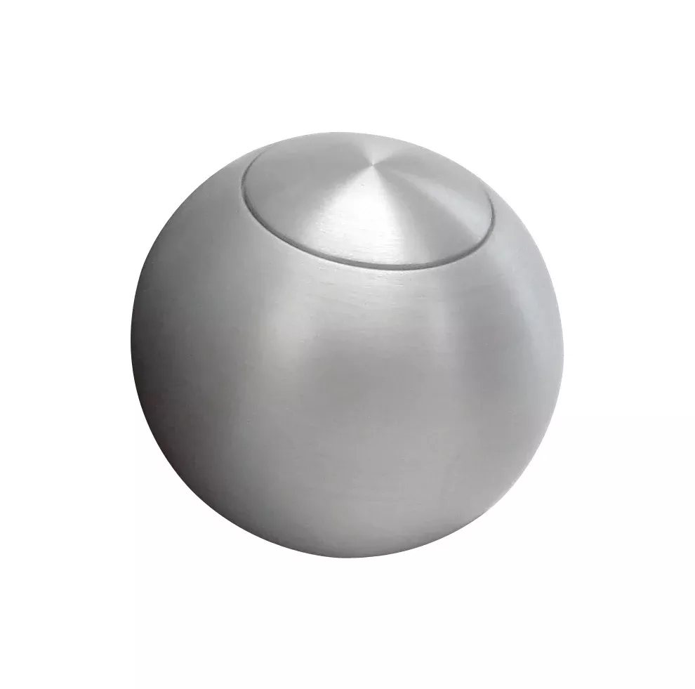 2in Shift Knob Solid Round Brushed w/Button