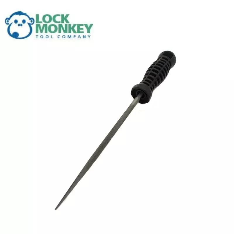 6" Round Impressioning File Cut with Handle - Cut #0 (MK711) (LOCK MONKEY)