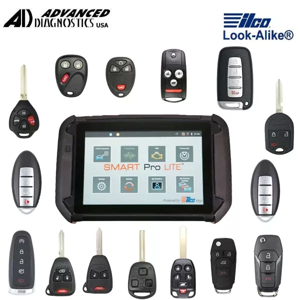 Advanced Diagnostics - SMART Pro Lite Key Programmer / 29 Different ILCO Look-Alike Remotes - Complete Programming Bundle