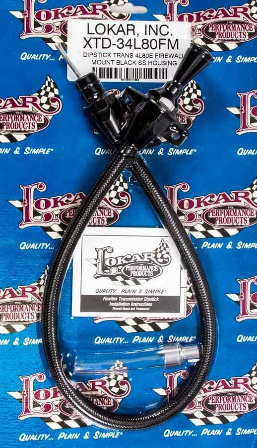 Black Trans Dipstick GM 4L80E Firewall Mount