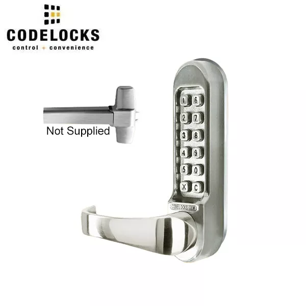 CodeLocks - CL500 - Mechanical Lock Exit Trim - Heavy Duty - Optional Backset - Panic Access Kit - Optional Finish