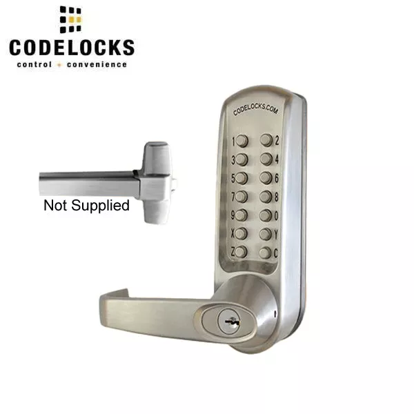 CodeLocks - CL600 - Mechanical Lock - Heavy Duty - 2 3/4" Backset - Panic Access Kit Exit Trim - Optional Finish - Grade 2