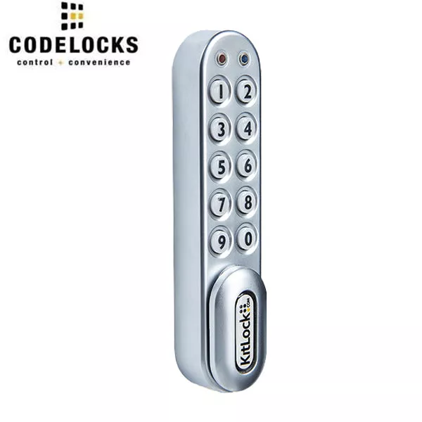 CodeLocks - KL1000-PS - Classic+ Electronic Kit Lock - No Pre-Assembly - Locker Lock - Optional Handing - Silver