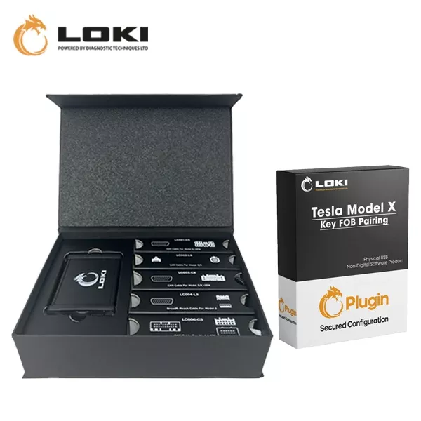 *Discontinued* LOKI - Tesla Key Programming & Diagnostics Tool Bundle - Base Tool + Model X Key FOB Pairing Plug-In - Live Data from CAN - Free Software Updates