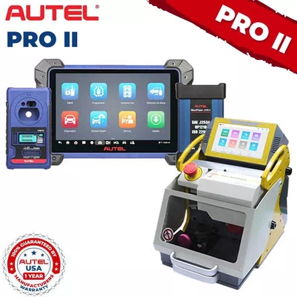 *Discontinued* SEC-E9-NEW + AUTEL-IM608-PROII Key Programmer & Key Cutting Machine with 1 Year of Updates (Autel USA) (Bundle of 2)