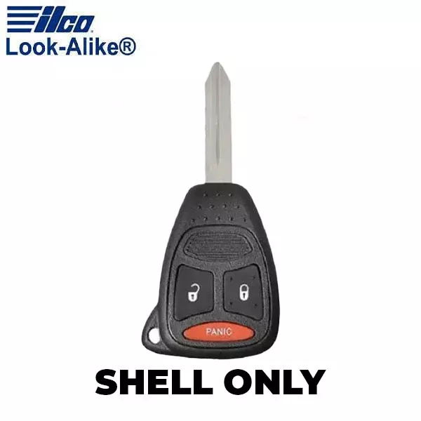 Ilco - 2005-2012 Chrysler - CHRY-RHK3B2 - 3-Button Keyless Entry Remote Head Key SHELL (AFTERMARKET)