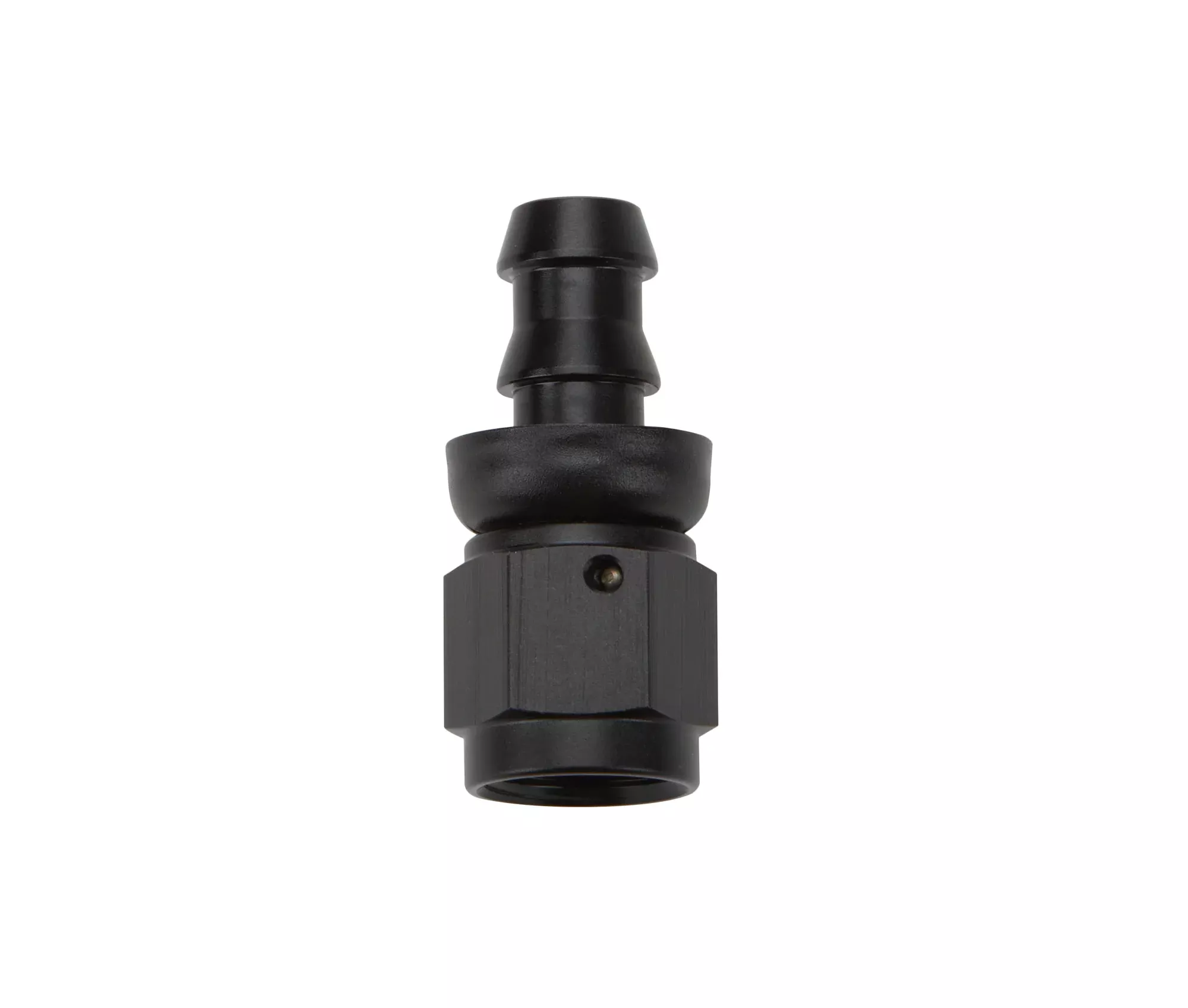 Pushlock Hose End Black Straight -6