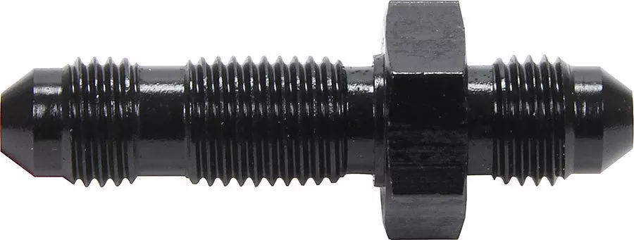 Straight Bulkhead -4 Black 10pk